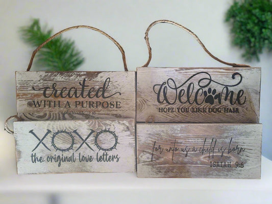 Rustic Plaques